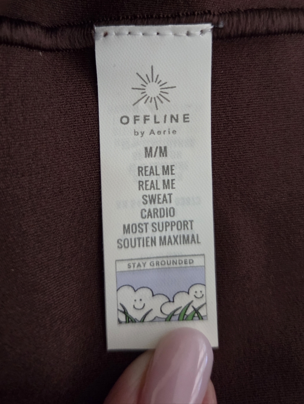 2 Piece Offline aerie Brown & Tan Tie-Dye Active Leggings W Offline sports top - Picture 4 of 5
